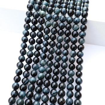 Mărgele din piatră naturală ochi de tigru, rotunde, stil sofisticat; tăiere, șlefuire și lustruire; model repetat