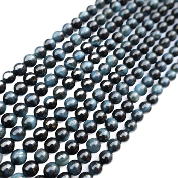 Mărgele din piatră naturală ochi de tigru, rotunde, stil sofisticat; tăiere, șlefuire și lustruire; model repetat