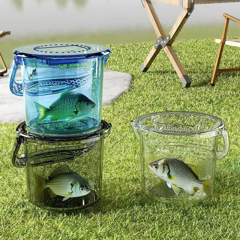 Pastiprināts pārnēsājamais makšķerēšanas spainis, plastmasas, izturīgs pret augstām temperatūrām, piemērots studentu kopmītnēm