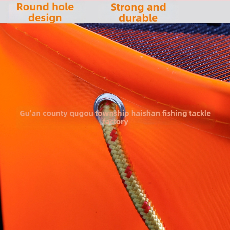 Seamount găleată pătrată din EVA pentru pescuit, cu plasă, pliabilă, cu funie de 6 m