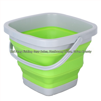 Sulankstomas silikoninis vandens kibiras žvejybai ir lauko naudojimui, daugiafunkcinis teptukų plovimo kibiras