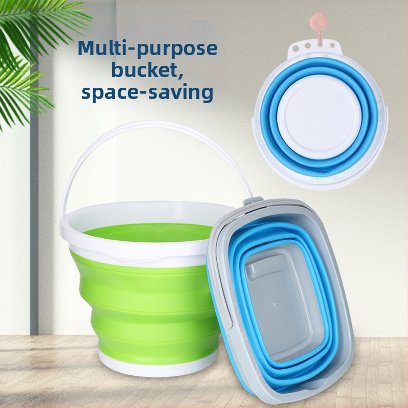 Sulankstomas silikoninis vandens kibiras žvejybai ir lauko naudojimui, daugiafunkcinis teptukų plovimo kibiras