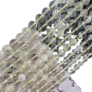 Citromkvarc gyöngyök DIY ékszerekhez, polírozottak, félkész kiegészítők