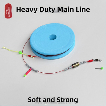 Zhenxiu Lengvas pagrindinės linijos rinkinys su sustiprintu deimantiniu mazgu Black Carp, Grass Carp, Bighead Carp ir Crucian Carp • Nailono siūlas • Ilgis 3,6–15 m