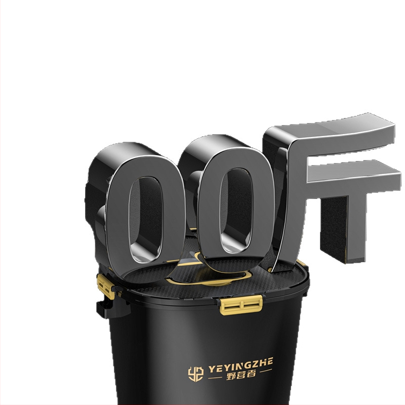 Štvordielny set nádob na nástrahy z ABS, s popruhmi pre rybolov