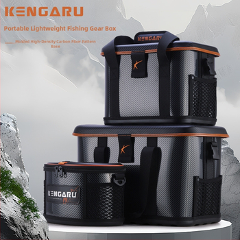 Kieto korpuso dėžė gyvoms krevetėms/žuvims — daugiafunkcinė, lengva, nešiojama, su integruota sėdyne; Medžiaga: PP; Bendras svoris: 2,8 kg