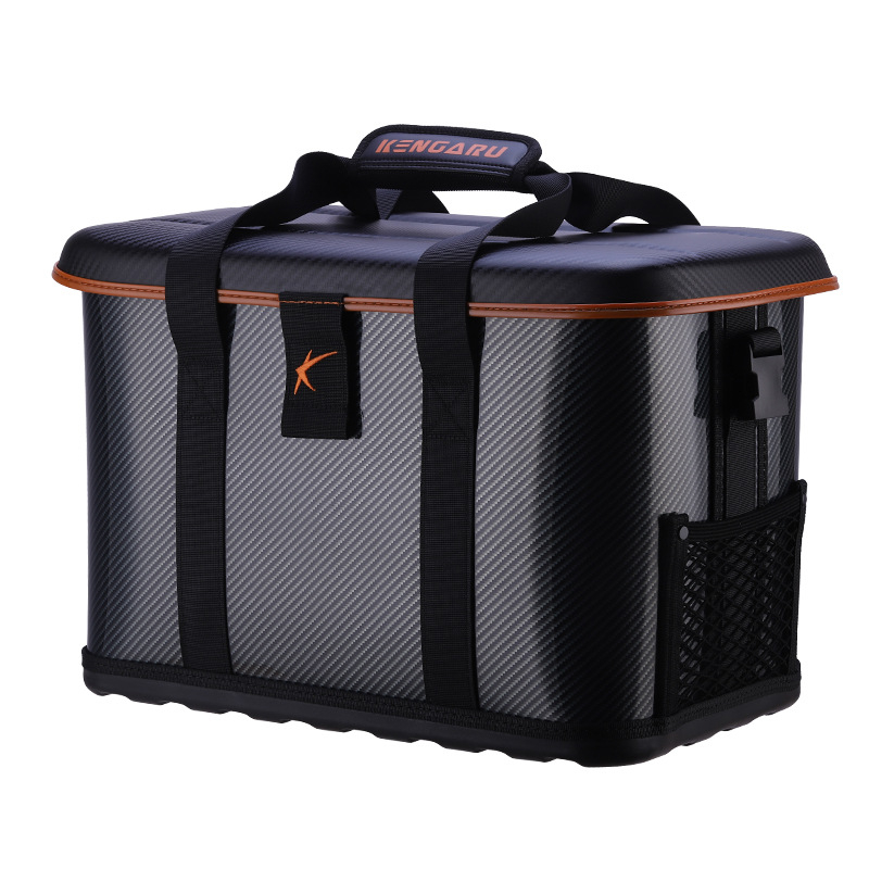 Kieto korpuso dėžė gyvoms krevetėms/žuvims — daugiafunkcinė, lengva, nešiojama, su integruota sėdyne; Medžiaga: PP; Bendras svoris: 2,8 kg