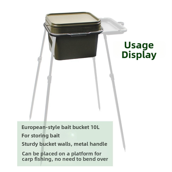 Plastikinis masalų kibiras dugninei žvejybai ir meškerės metimui, 500 g