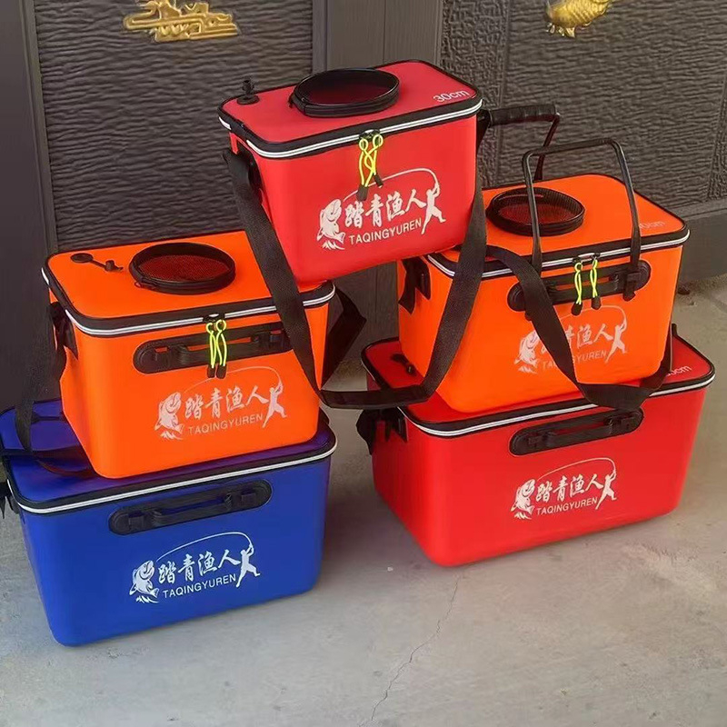 Vonkajšie rybárske vedro, jednovrstvé hrubé EVA, pre živé ryby, s dizajnom proti skoku