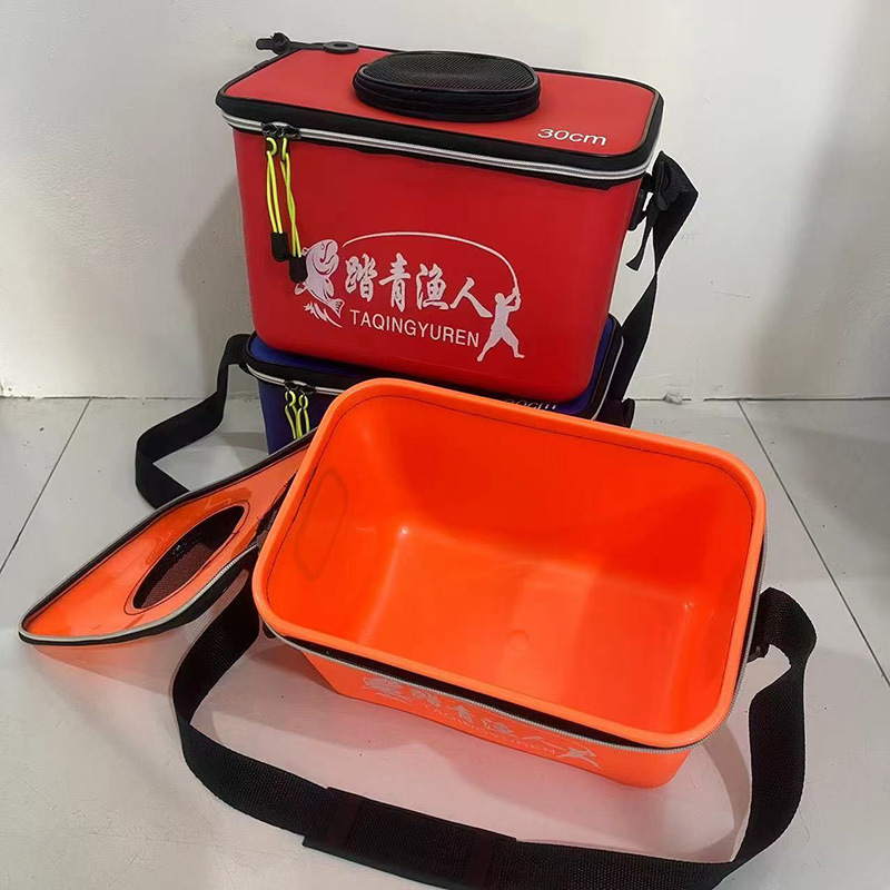 Vonkajšie rybárske vedro, jednovrstvé hrubé EVA, pre živé ryby, s dizajnom proti skoku