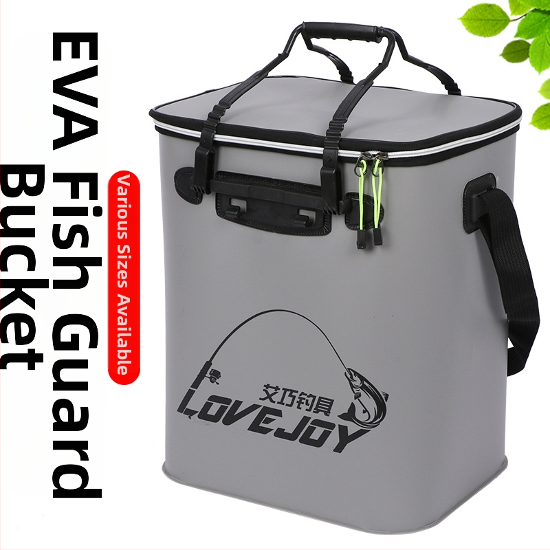 EVA rybárske vedro s vodotesnou skladacou konštrukciou, zosilnená, hmotnosť 1 kg