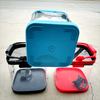 Permatomas EVA indas gyviems žuvims upės žvejybai, su kabinamu deguonies siurbliu