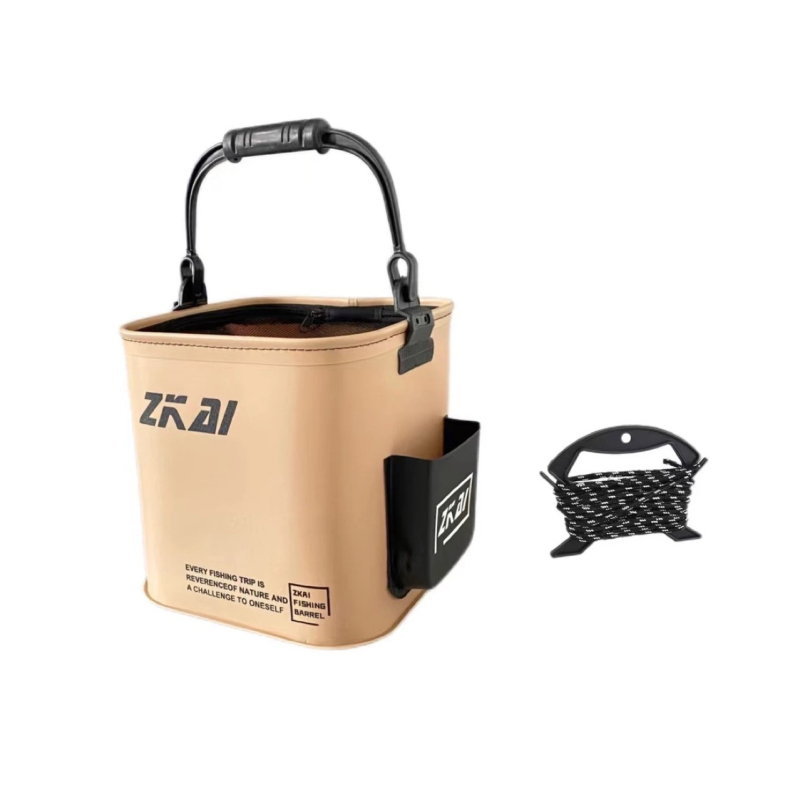 Sulankstomas vandens kibiras su tinklu ir šonine kišene – EVA medžiaga skirta lauko naudojimui