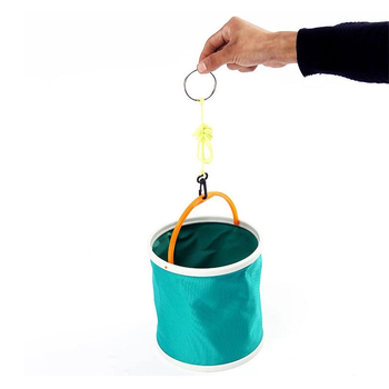 Plátený rybársky kôš s lanom, Yujia – Materiál: plátno; Pôvod: Čína