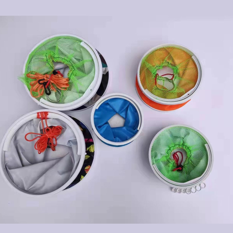 Plátený rybársky kôš s lanom, Yujia – Materiál: plátno; Pôvod: Čína