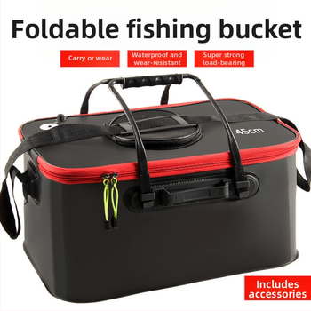 Universalus žvejybos kibiras su stiprintu EVA dizainu, didelė talpa, sulankstomas (Medžiaga: Silk flower; Produkto kodas: F 9779s 8mh95897)