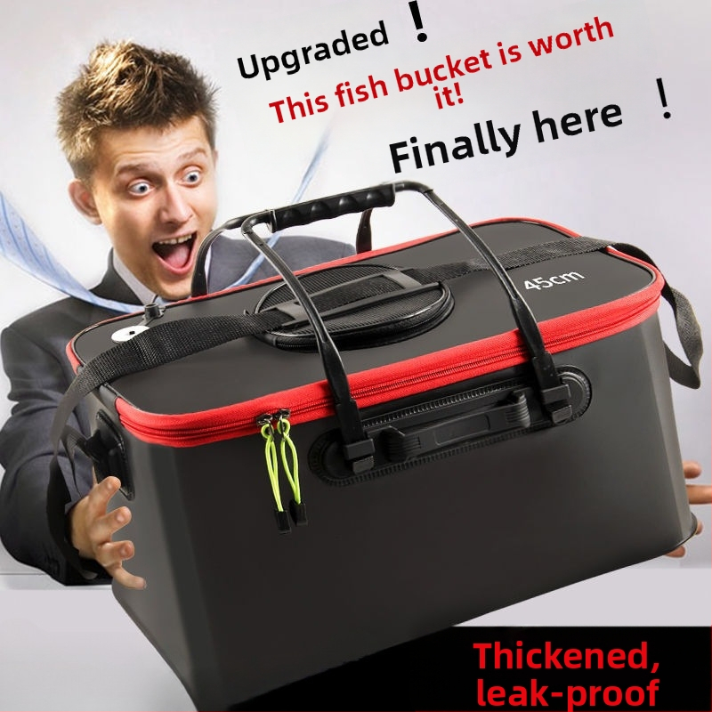 Universalus žvejybos kibiras su stiprintu EVA dizainu, didelė talpa, sulankstomas (Medžiaga: Silk flower; Produkto kodas: F 9779s 8mh95897)