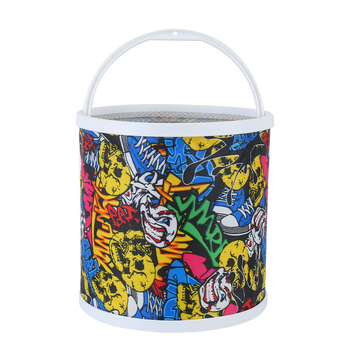 Sulankstomas vandens kibiras žvejybai su virve ir prieššuolio tinklu