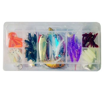 Integrirani set mamaca – metalni vib tvrdi mamac, minno sa šljokicama, udica, prednja žica, okretni prsten, olovni privjesak