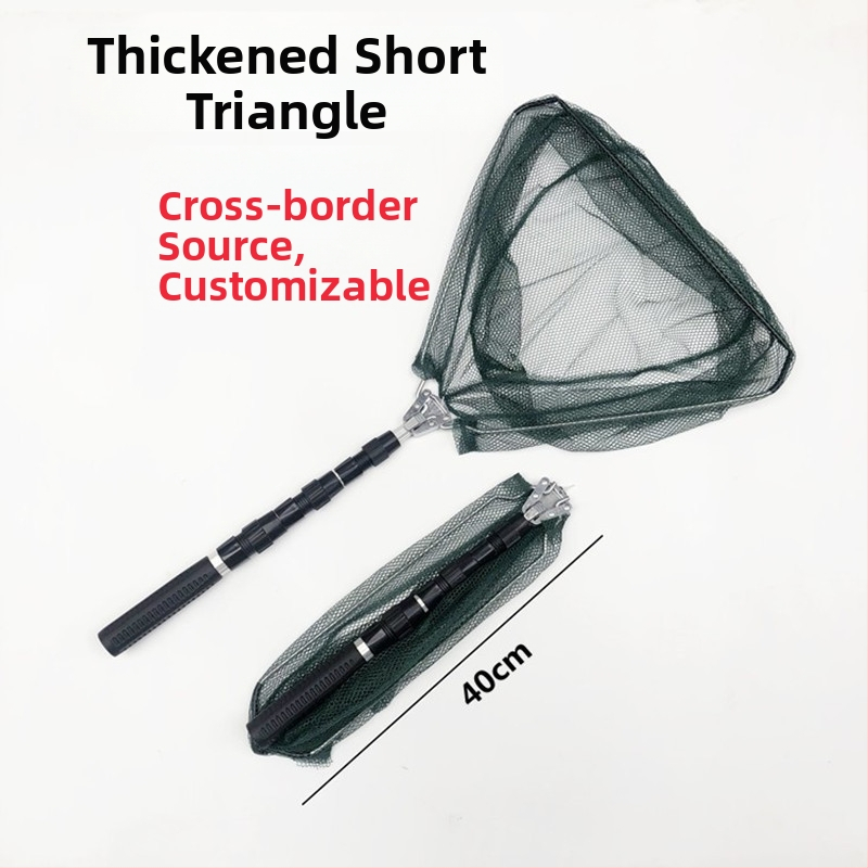 Aliuminio lydinio sulankstomas teleskopinės žvejybos tinklas, Ø40 anga, tinklo gylis 40, plonas akių tinklas, apkrova 2 kg