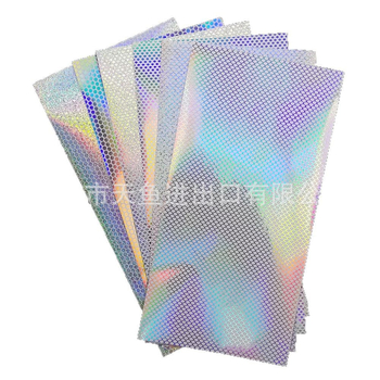 Prozirna laserska naljepnica, set od 6 komada, PVC materijal, marka FISHACKLE, licencirana privatna oznaka