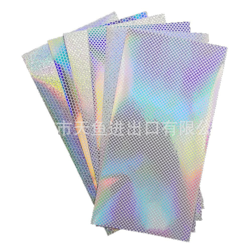 Prozirna laserska naljepnica, set od 6 komada, PVC materijal, marka FISHACKLE, licencirana privatna oznaka