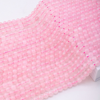 Prirodne hibiskus ružičaste kristalne perle, A-klase slobodne perle, polu završeni dugi niz, za DIY nakit, dizajn breskvinog cvijeta