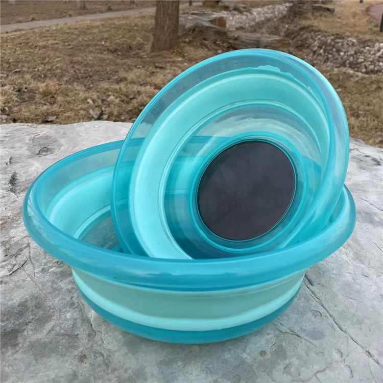 Bazin magnetic pliat pentru momeli, recipient portabil pentru amestecarea momelilor, din plastic