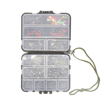 Set pribora za ribolov 140 kom - B-Type okretni spoj, trostruki okret, bead stopper; prijenosna kutija; Materijal: metal/ABS; Marke jsfun