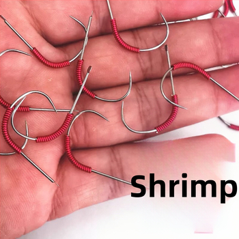 Krevetių žvejybos kabliukų rinkinys su viengubais ir dvigubais kabliukais, įprasti kabliukai, Ženklo 1