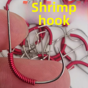 Krevetių žvejybos kabliukų rinkinys su viengubais ir dvigubais kabliukais, įprasti kabliukai, Ženklo 1