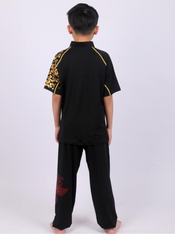 Vaikų kovos menų scenos kostiumas – bambuko pluošto audinys, 100% elastanas, vaikams, unisex