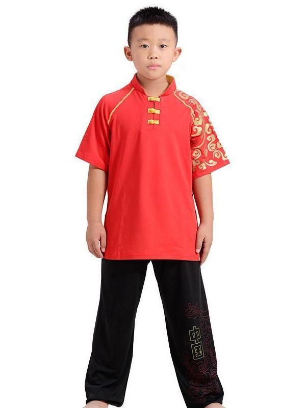 Vaikų kovos menų scenos kostiumas – bambuko pluošto audinys, 100% elastanas, vaikams, unisex