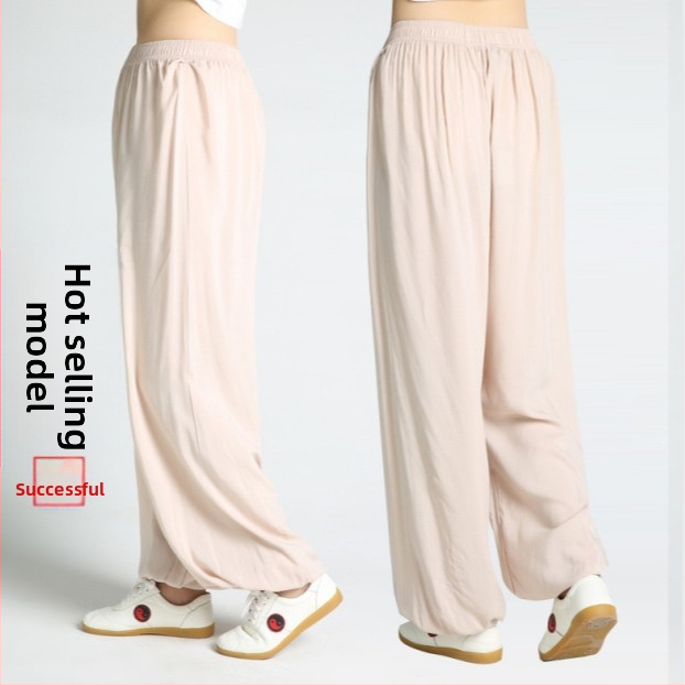 Unisex lantern kelnytės bėgimui ir tači-čiai, lengvos, viskozės-silko mišinio 99% viskozė, vienos spalvos pamušalas iš medvilnės-silko