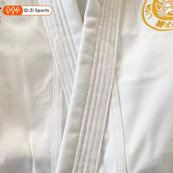 Vaikų karate kostiumas, 10-12 oz drobė, KATA stilius, aukštas juosmuo, siuvinėjimas
