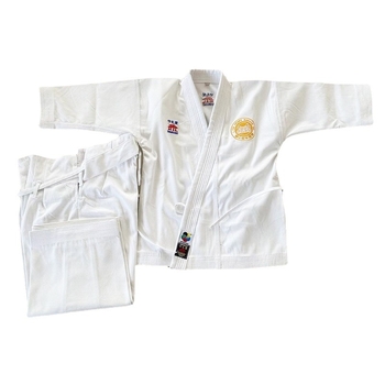 Vaikų karate kostiumas, 10-12 oz drobė, KATA stilius, aukštas juosmuo, siuvinėjimas