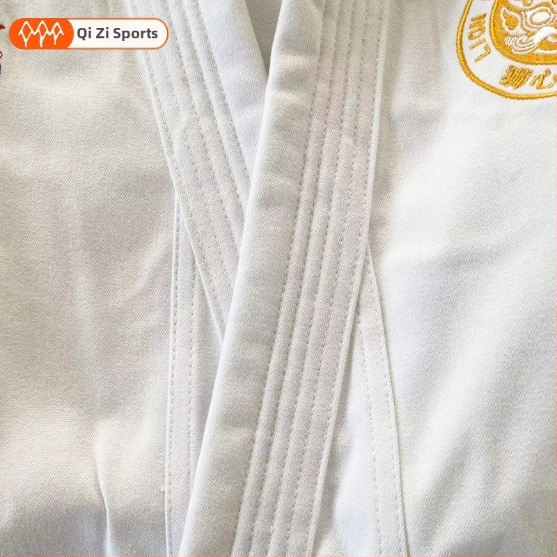 Vaikų karate kostiumas, 10-12 oz drobė, KATA stilius, aukštas juosmuo, siuvinėjimas