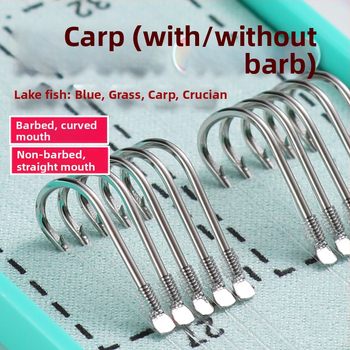 Žvejybos kabliukų rinkinys su dvigubais kabliukais, su spygliu ir be jų, rezervuarų žvejybai (100 vnt.)