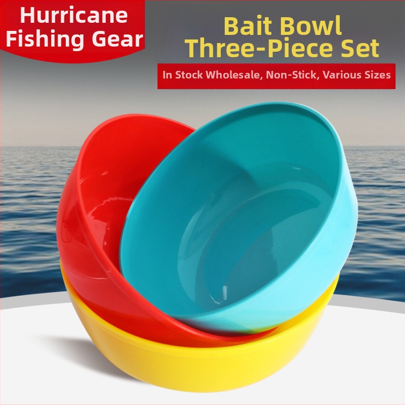 Trys dalių masalų baseinų rinkinys lauko žvejybai — atviras masalų baseinas, gilus masalų baseinas ir masalų padėklas; ABS medžiaga, Hurricane