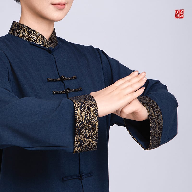 Suaugusiųjų Taijiquan komplektas – kanapių-polistierio audinys, unisex, skirtas Taijiquan ir Baduanjin