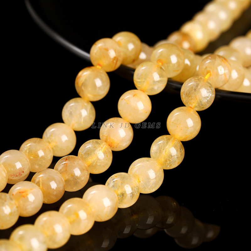 Zlatne kristalne perle, 8 mm, kružne slobodne perle za DIY nakit i izradu narukvice