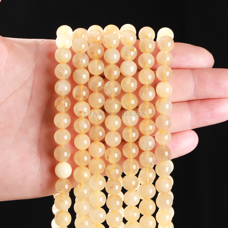 Zlatne kristalne perle, 8 mm, kružne slobodne perle za DIY nakit i izradu narukvice