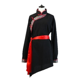 Női mongol tánc színpadi jelmez készlet, pamut–len anyag, 70–80% pamut, néptánc