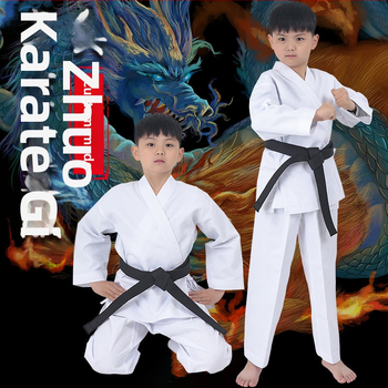Unisex karate uniforma bērniem un pieaugušajiem - 76% poliester audums, oderējums no kokvilnas, Zhuoao zīmols, cīņas mākslām pašizsardzība
