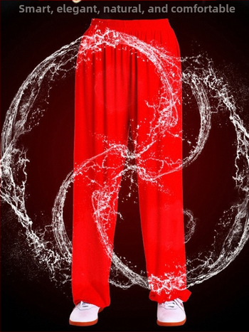 Tai Chi kelnės, universalios, Ice Silk audinys su elastanu, didelis elastingumas, drapavimo kirpimas