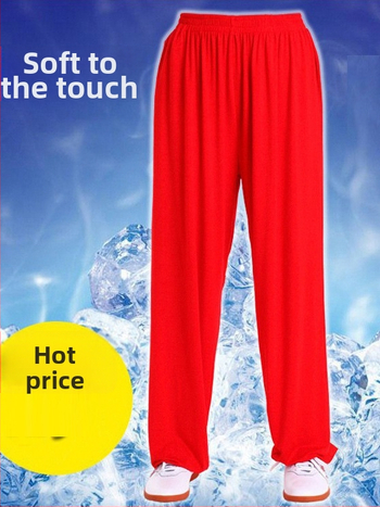 Tai Chi kelnės, universalios, Ice Silk audinys su elastanu, didelis elastingumas, drapavimo kirpimas