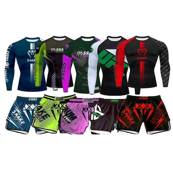 Kovų menų treniruočių komplektas: unisex, 95% poliesteris su Lycra audiniu, Lycra audinys, tinkamas Sanda užsiėmimams.