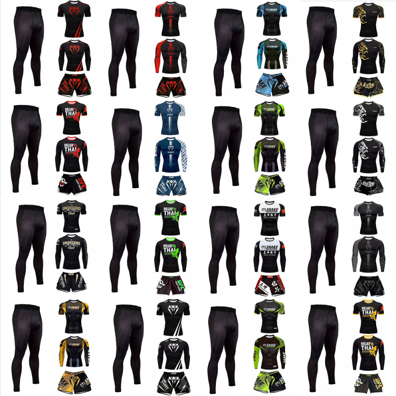 Kovų menų treniruočių komplektas: unisex, 95% poliesteris su Lycra audiniu, Lycra audinys, tinkamas Sanda užsiėmimams.