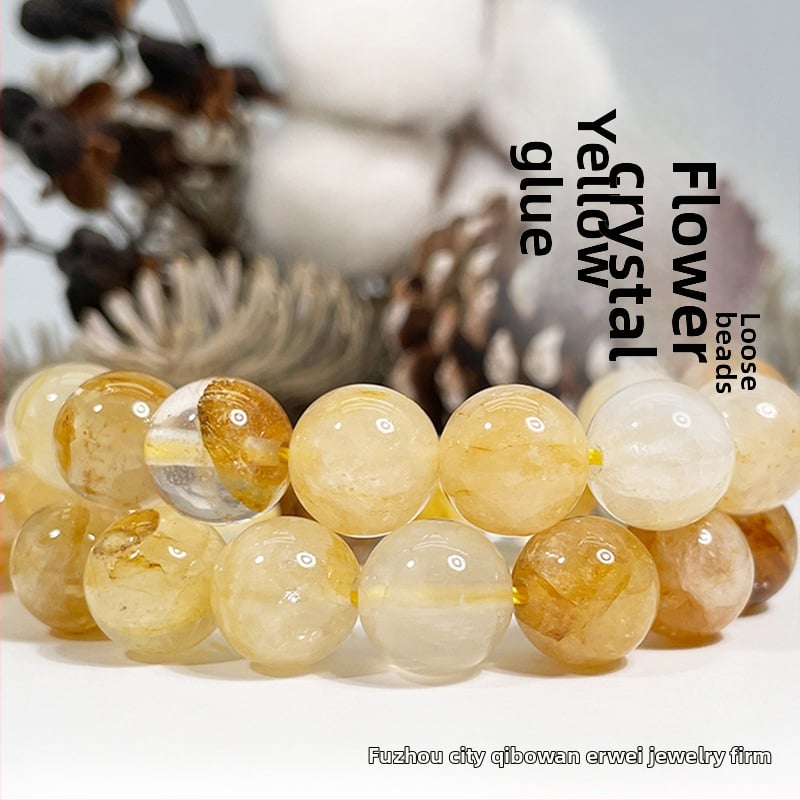 Krištalne perle, materijal gum flower, okrugle, polirane (Ljeto 2023)