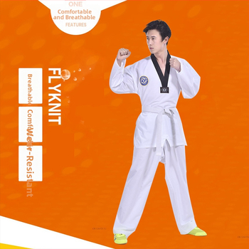 Taekwondo apģērbs pieaugušajiem, unisex treniņu un izrāžu apģērbs, poliester-cottonu maisījums